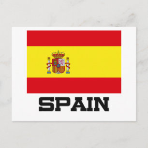 Flagge Spaniens Postkarte