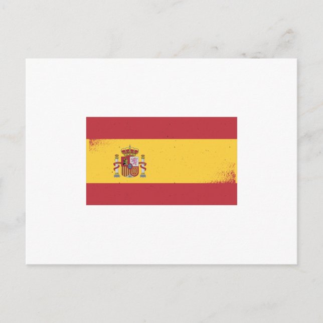 Flagge Spaniens Postkarte (Vorderseite)