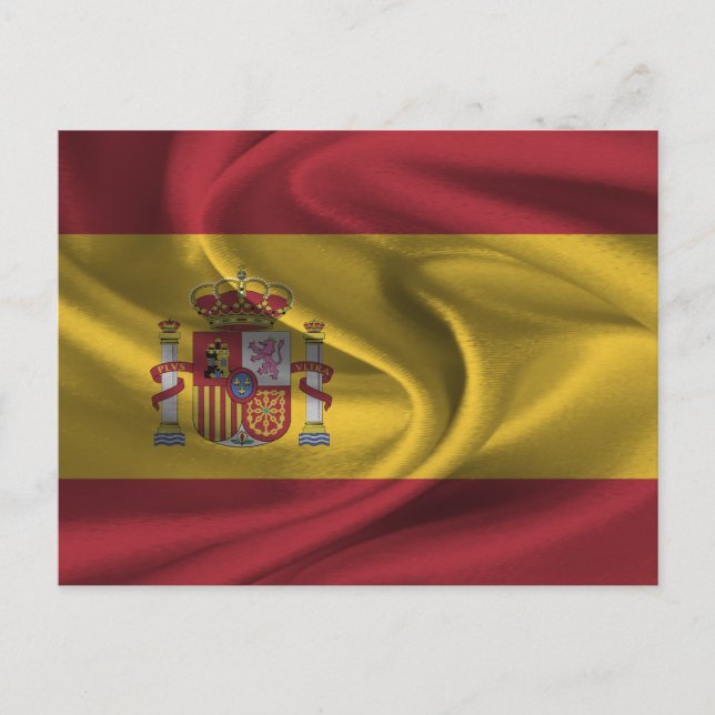 Flagge Spaniens Postkarte (Vorderseite)