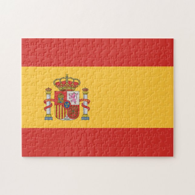 Flagge Spaniens Puzzle (Horizontal)
