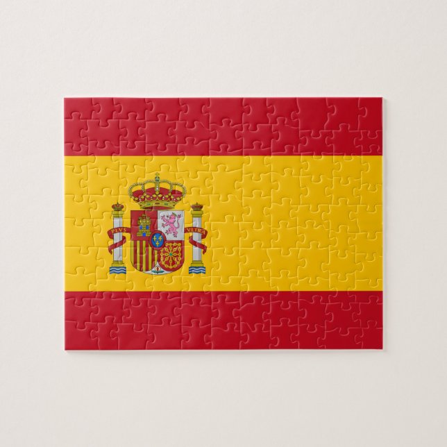 Flagge Spaniens Puzzle (Horizontal)