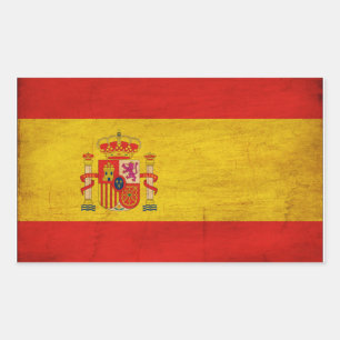 Flagge Spaniens Rechteckiger Aufkleber