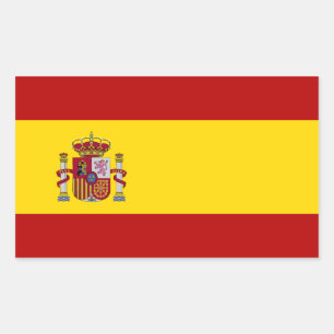 Flagge Spaniens Rechteckiger Aufkleber