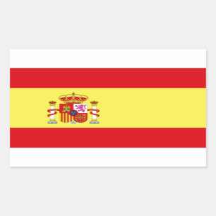 Flagge Spaniens Rechteckiger Aufkleber