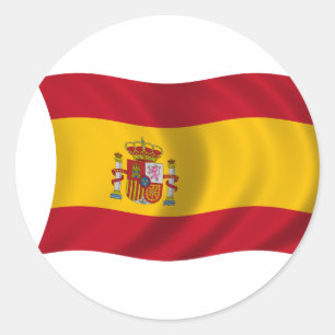 Flagge Spaniens Runder Aufkleber
