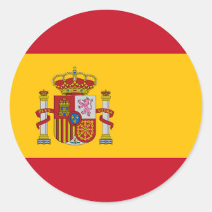 Flagge Spaniens Runder Aufkleber