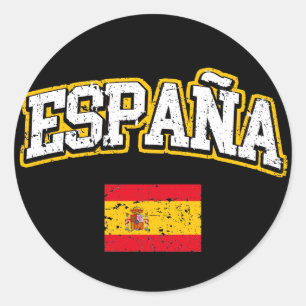 Flagge Spaniens Runder Aufkleber
