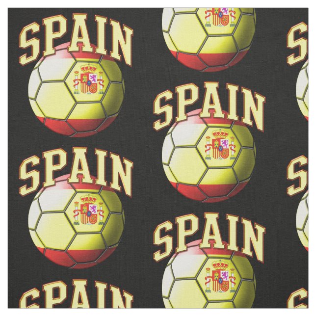 Flagge Spaniens Spanisches Fußballball-Muster Stoff (Muster)