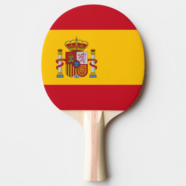 Flagge Spaniens Tischtennis Schläger (Vorderseite)