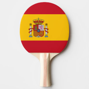 Flagge Spaniens Tischtennis Schläger