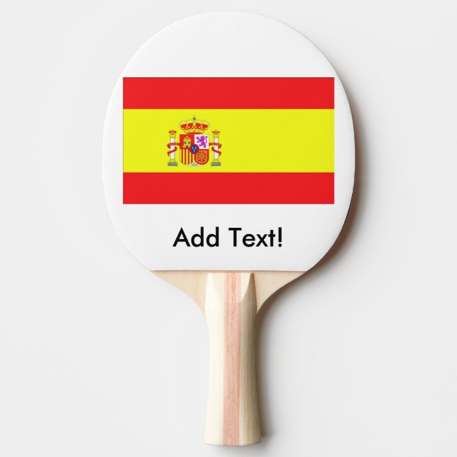 Flagge Spaniens Tischtennis Schläger (Vorderseite)