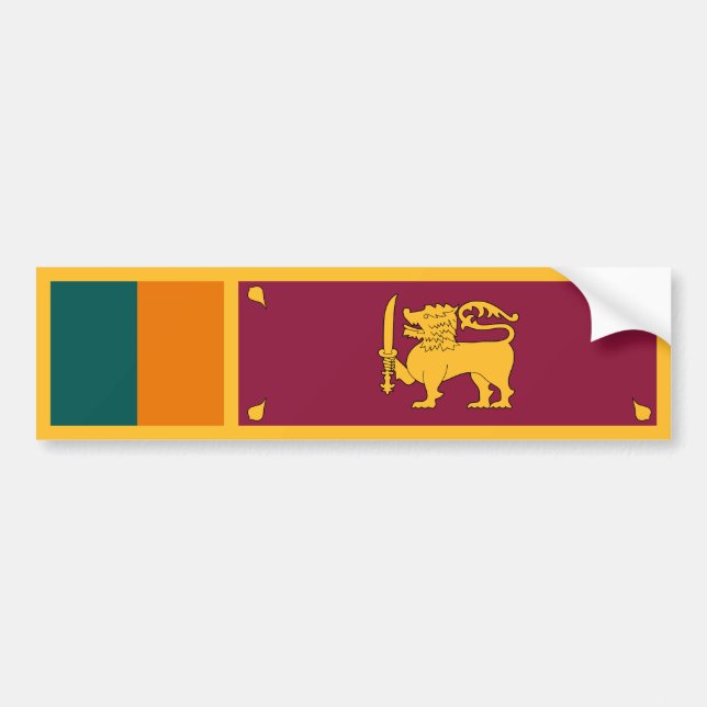 Flagge Sri Lankas Autoaufkleber (Vorne)