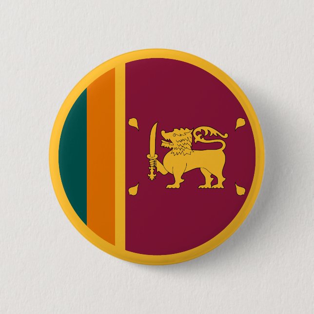 Flagge Sri Lankas Button (Vorderseite)