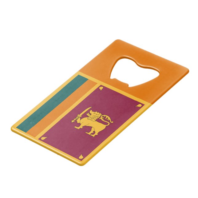 Flagge Sri Lankas Geldbeutel Flaschenöffner (Vorderseite Schrägansicht)