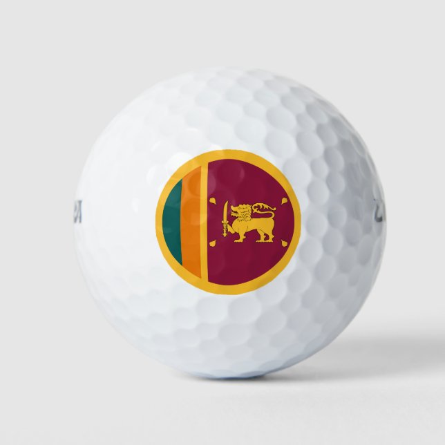 Flagge Sri Lankas Golfball (Vorderseite)