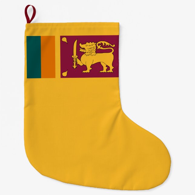 Flagge Sri Lankas Großer Weihnachtsstrumpf (Vorderseite)