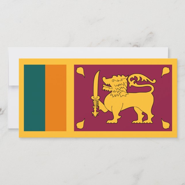 Flagge Sri Lankas Karte (Vorderseite)