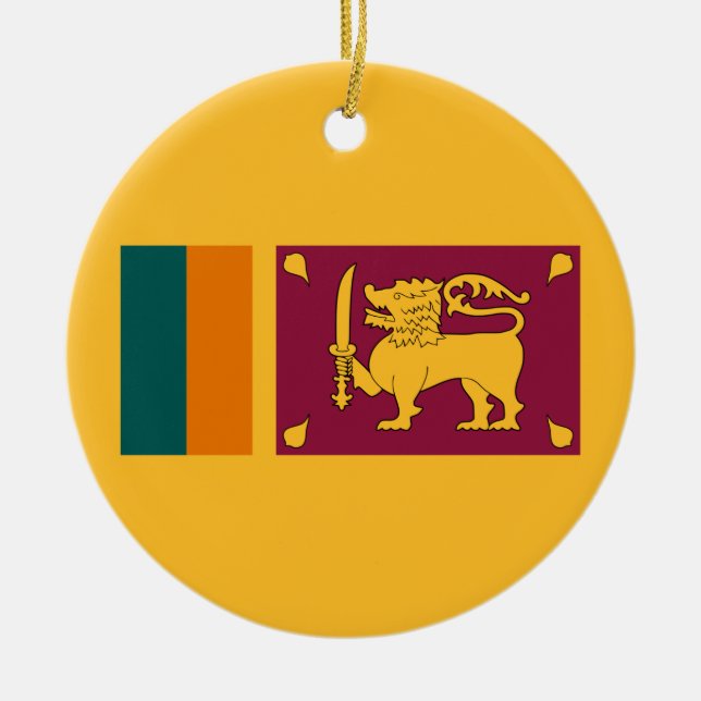 Flagge Sri Lankas Keramik Ornament (Vorne)