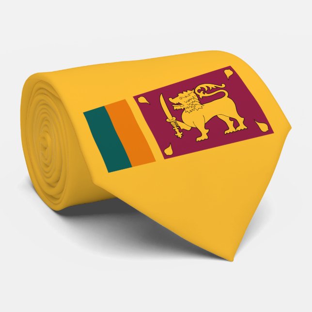 Flagge Sri Lankas Krawatte (Gerollt)