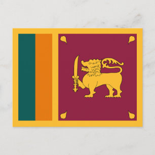 Flagge Sri Lankas Postkarte