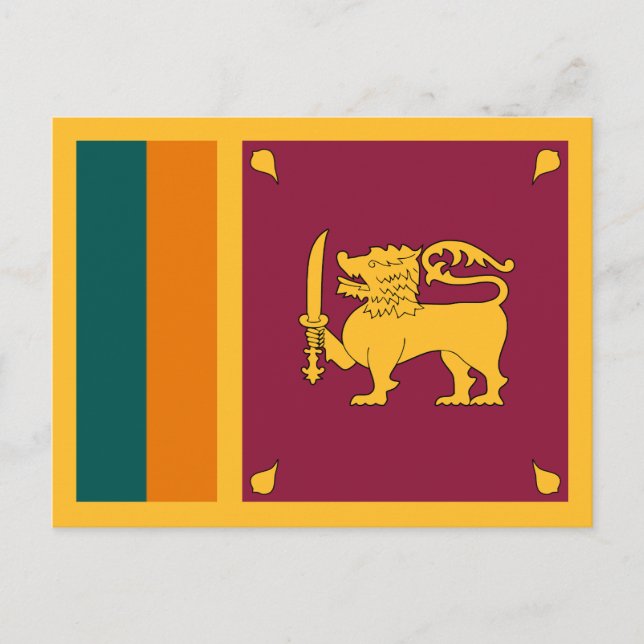 Flagge Sri Lankas Postkarte (Vorderseite)