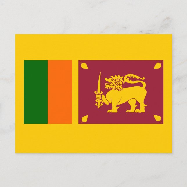 Flagge Sri Lankas Postkarte (Vorderseite)