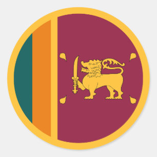 Flagge Sri Lankas Runder Aufkleber