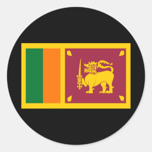 Flagge Sri Lankas Runder Aufkleber