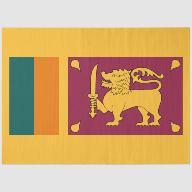 Flagge Sri Lankas Seidenpapier (Vorderseite)
