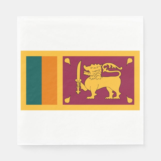 Flagge Sri Lankas Serviette (Vorderseite)