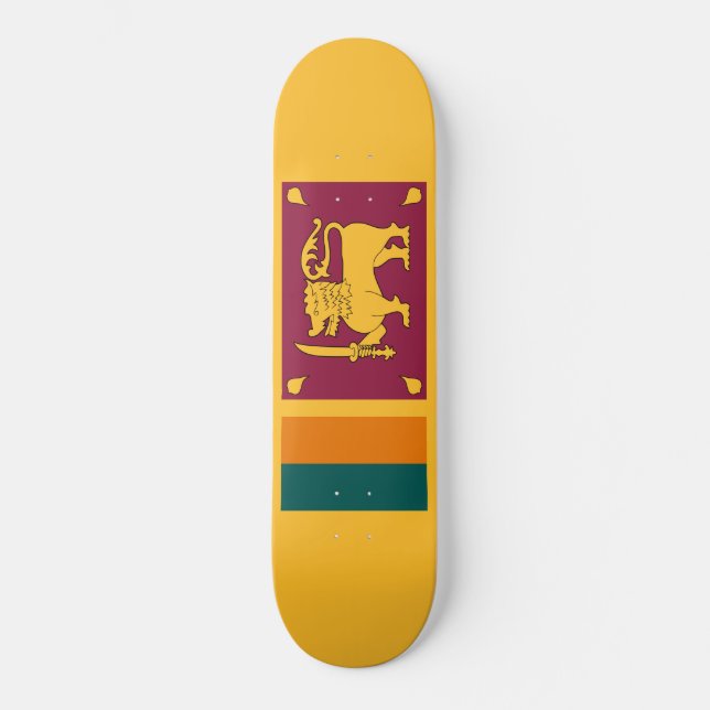 Flagge Sri Lankas Skateboard (Vorderseite)