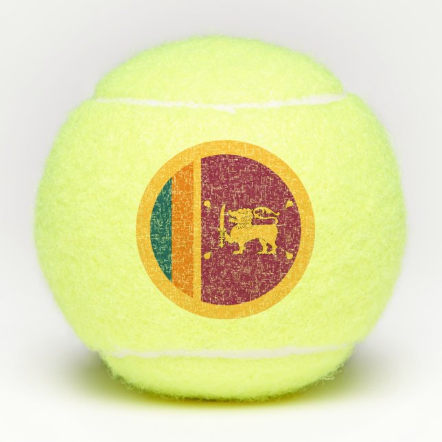 Flagge Sri Lankas Tennisbälle (Vorderseite)