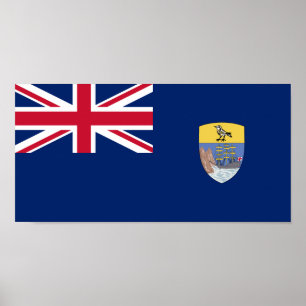 Flagge St. Helena Poster