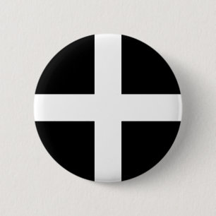 Flagge St. Pirans/Flagge von Cornwall Button