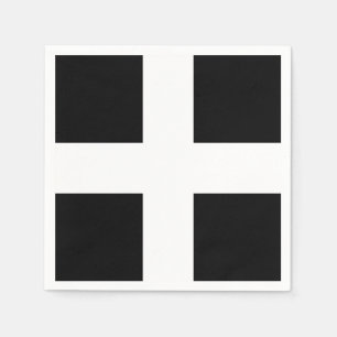 Flagge St. Pirans/Flagge von Cornwall Serviette