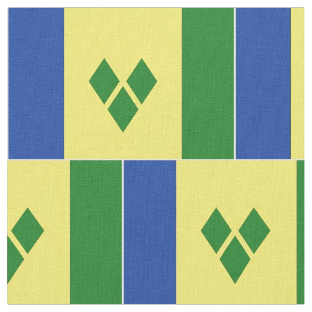 Flagge St. Vincent Stoff (Nahaufnahme)