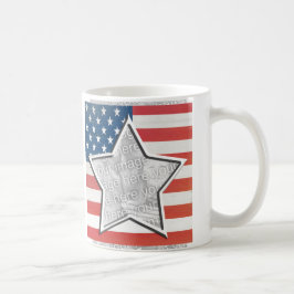 Flagge-Stern-Schablone Tasse