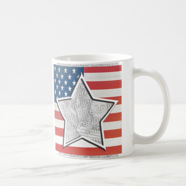 Flagge-Stern-Schablone Tasse (Rechts)