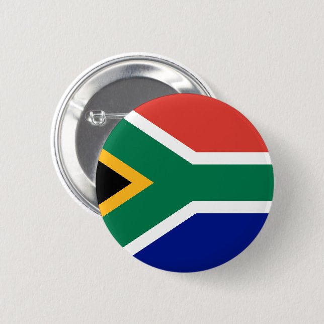 Flagge Südafrikas Button (Vorne & Hinten)