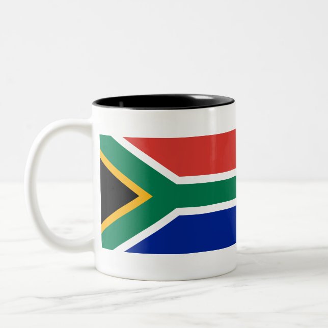 Flagge Südafrikas Zweifarbige Tasse (Links)