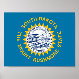 Flagge Süddakotas Poster
