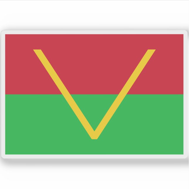 Flagge Südkasiens, Afrika Aufkleber (Vorderseite)