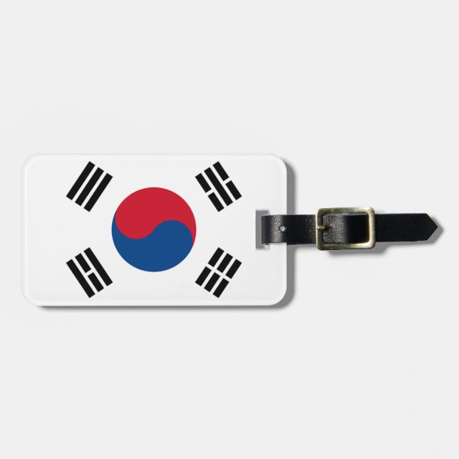 Flagge Südkorea einfacher Identifikation Gepäckanhänger (Vorderseite horizontal)