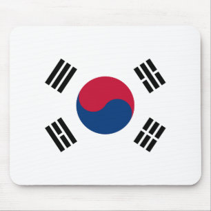 Flagge Südkoreas - 태 극 기 - 대 한 국 민 의국. Mousepad