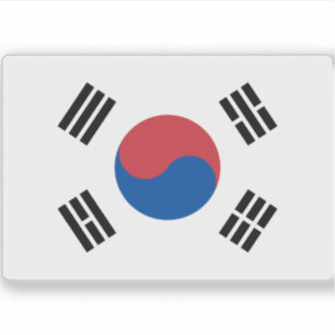 Flagge Südkoreas Aufkleber