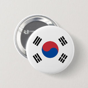 Flagge Südkoreas Button