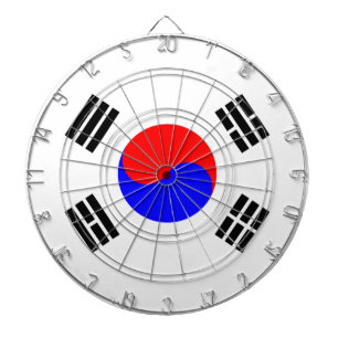 Flagge Südkoreas Dartscheibe