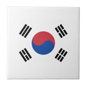 Flagge Südkoreas Fliese