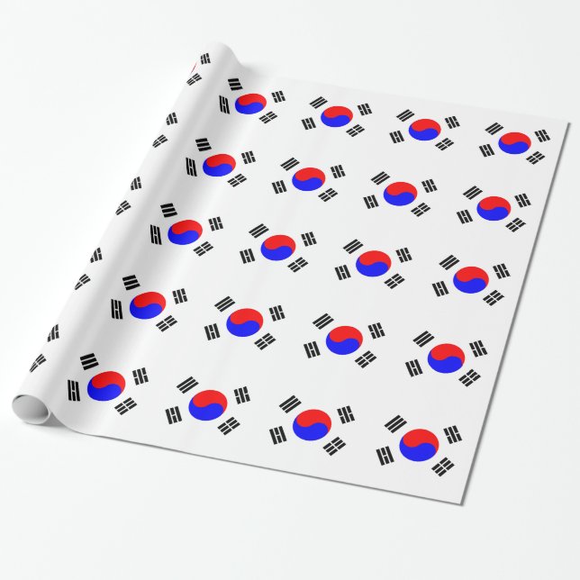 Flagge Südkoreas Geschenkpapier (Ungerollt)