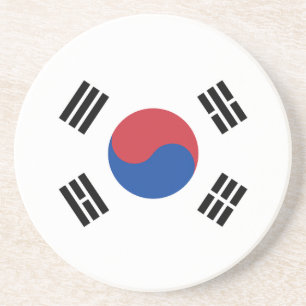 Flagge Südkoreas Getränkeuntersetzer